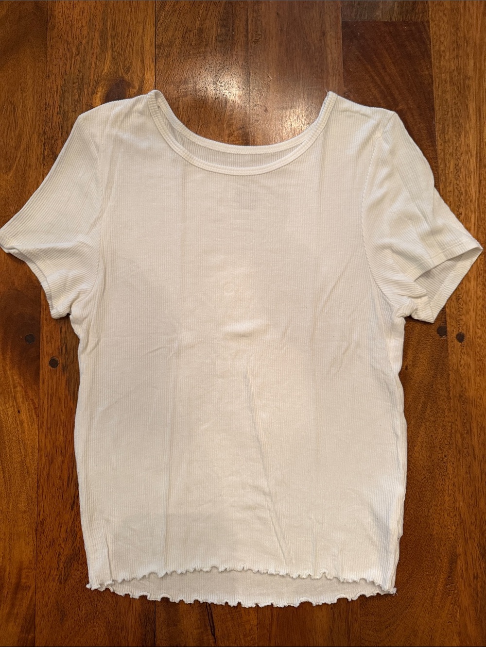 American Eagle Outfitters soft & sexy lettuce hem Ribbed Crew Tee